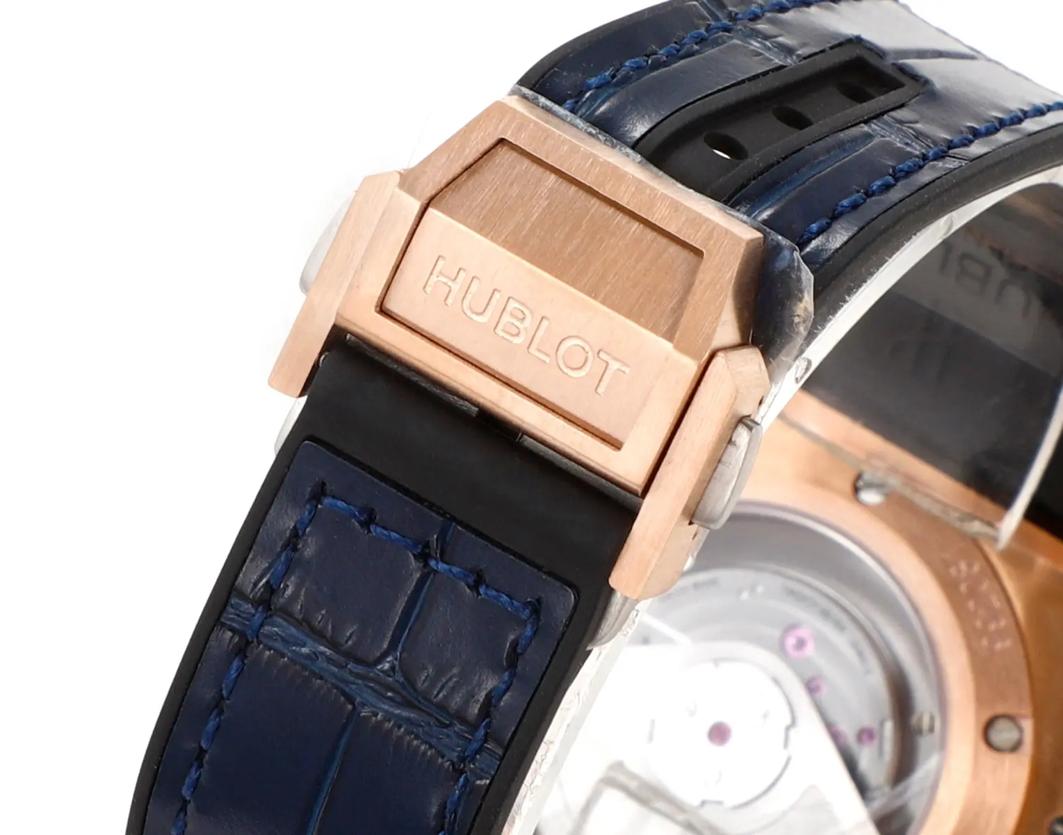 TW Factory HUBLOT Big Bang One-Click 39mm Rose Gold Blue Dial Diamond Set Automatic Super Clone Watch - 图片 8
