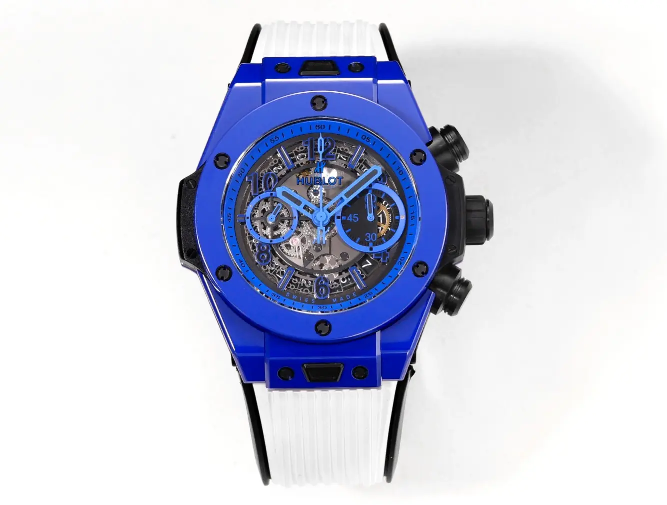 TW Factory Hublot Big Bang Unico Blue Ceramic Watch – Automatic Chronograph with Rubber Strap | Super Clone Excellence