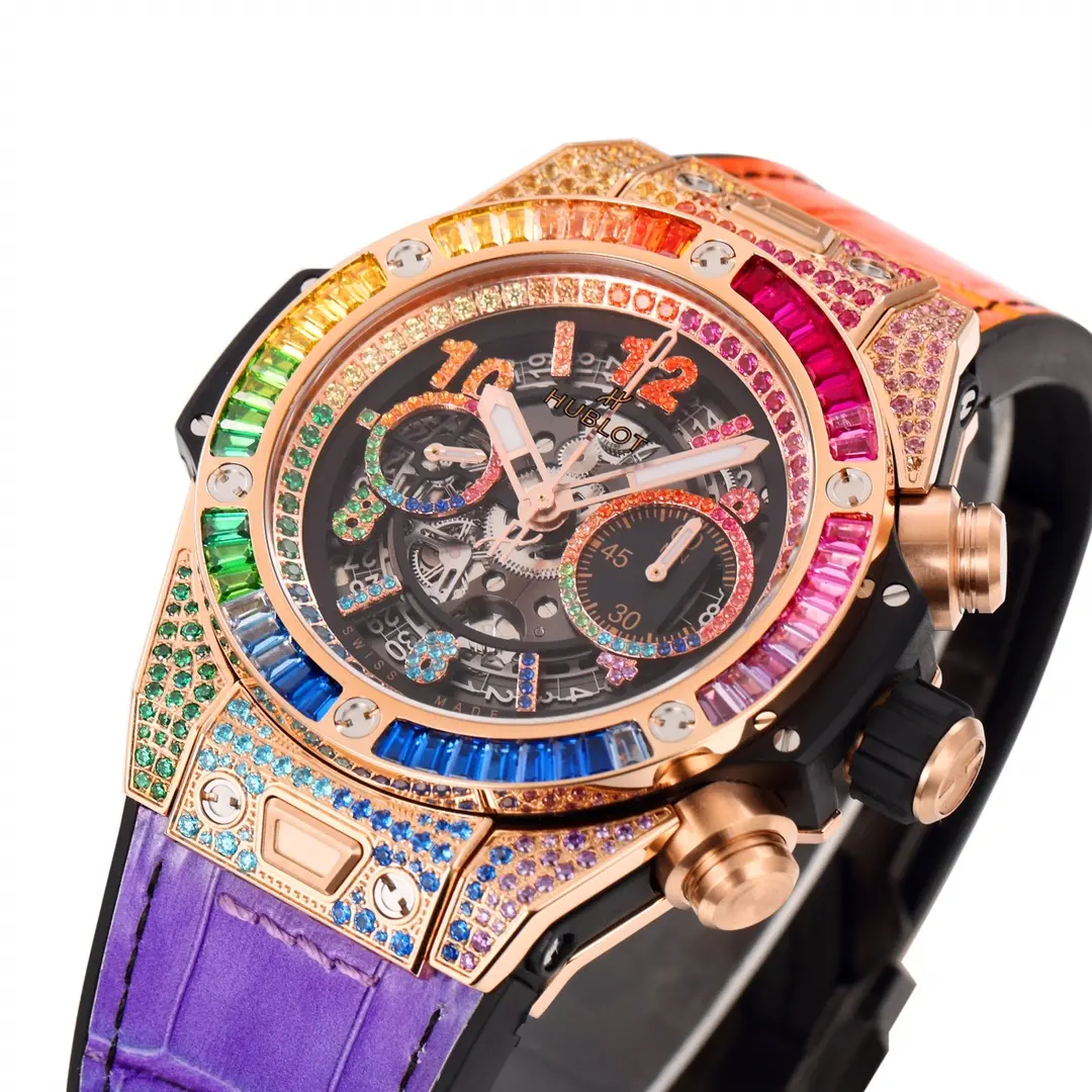 TW Factory Hublot Big Bang Unico Rainbow Watch – Multicolor, Chronograph, 45mm, Super Clone Edition - 图片 5