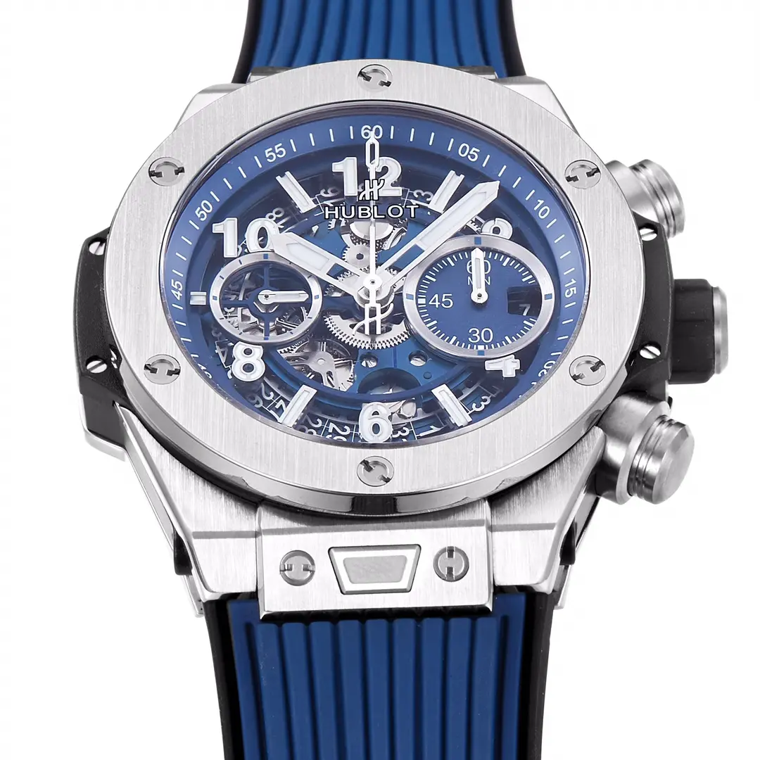 TW Factory Hublot Big Bang Watch – Blue Dial, Chronograph, Titanium Case, Rubber Strap, Super Clone Quality - 图片 3
