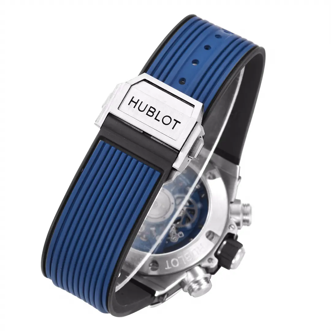 TW Factory Hublot Big Bang Watch – Blue Dial, Chronograph, Titanium Case, Rubber Strap, Super Clone Quality - 图片 9
