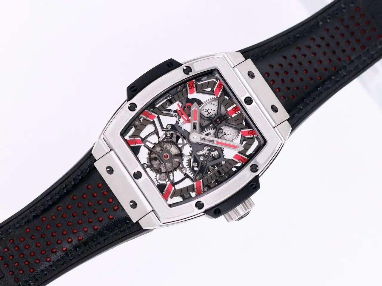 TW Factory Hublot Masterpiece 906 Tourbillon Watch – Rose Gold/Platinum, Black and Red Leather Strap, Manual Wind Movement, Super Clone Edition - 图片 2