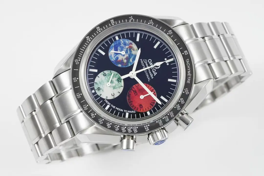 TW Factory Omega Speedmaster 9300 Blue Red White Dial VSF Watch - 图片 4