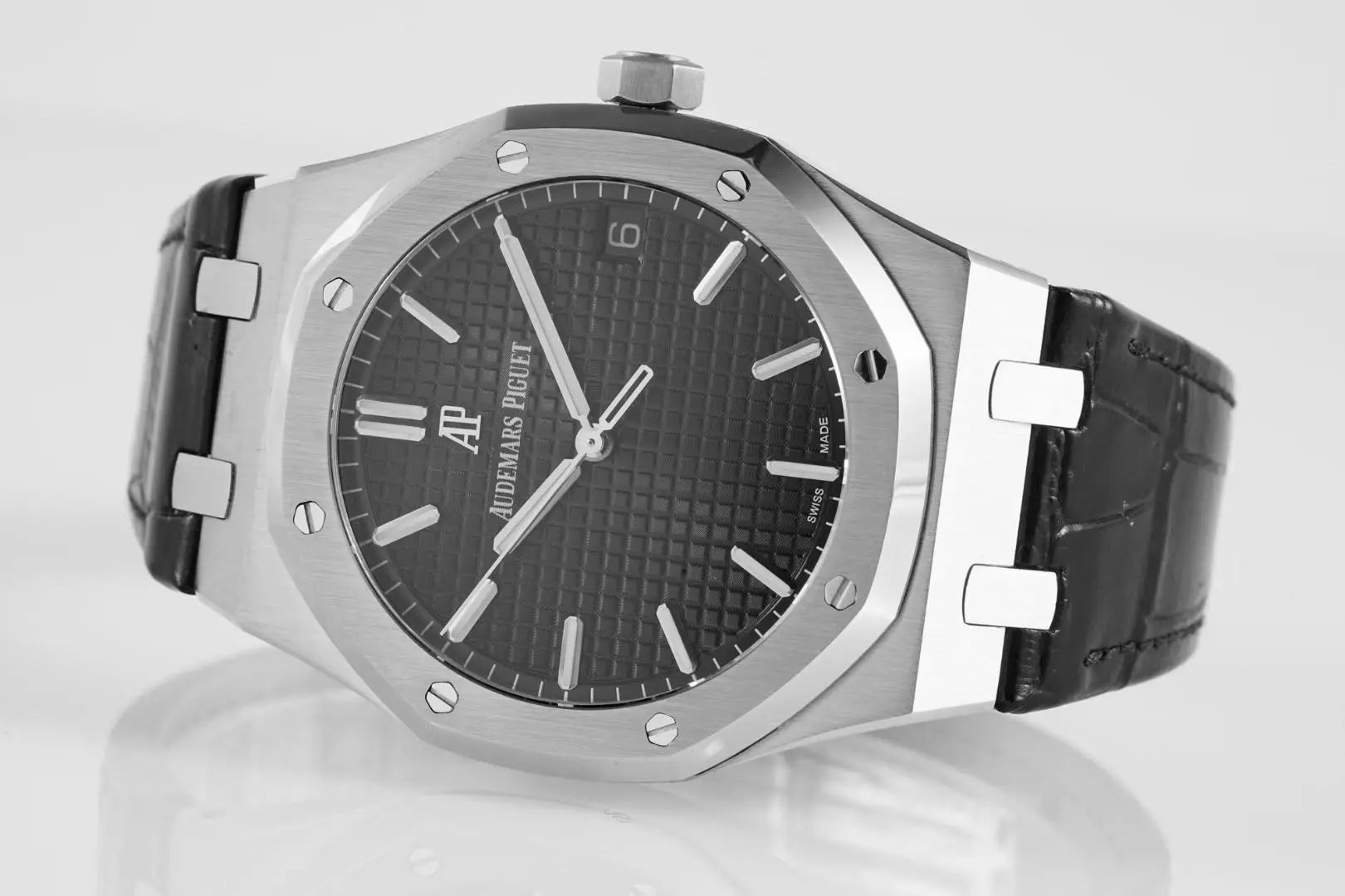 TWA Factory Audemars Piguet Royal Oak 15500 Black Leather Super Clone Watch - 图片 4