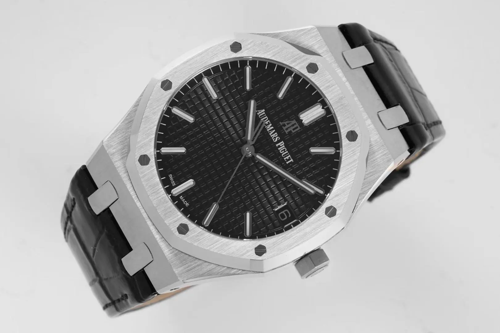 TWA Factory Audemars Piguet Royal Oak 15500 Black Leather Super Clone Watch - 图片 5