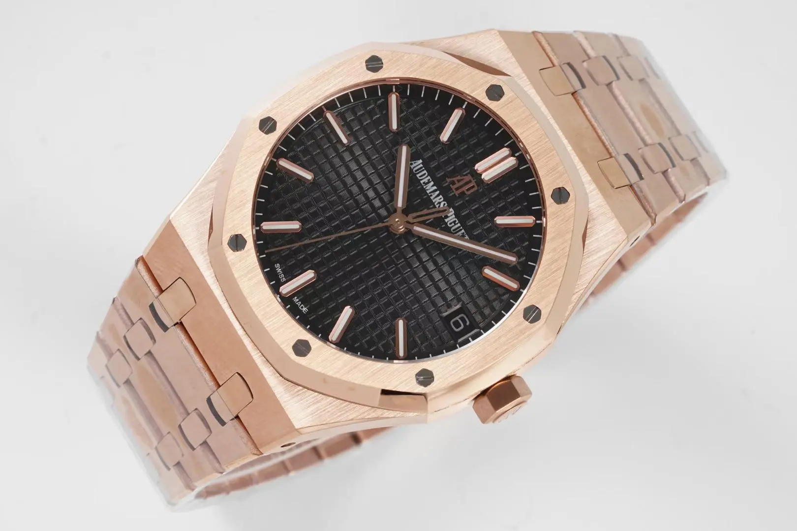 TWA Factory Audemars Piguet Royal Oak 15500 Rose Gold Black Dial Super Clone Watch - 图片 5