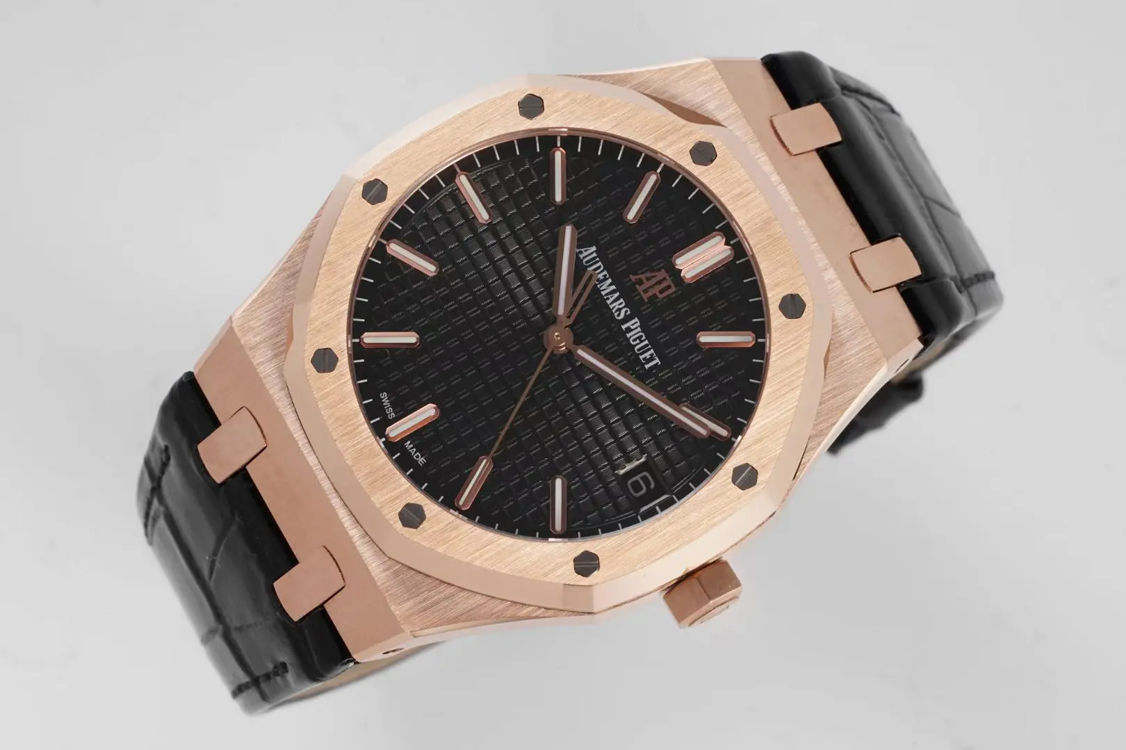 TWA Factory Audemars Piguet Royal Oak 15500 Rose Gold Black Super Clone Watch - 图片 4