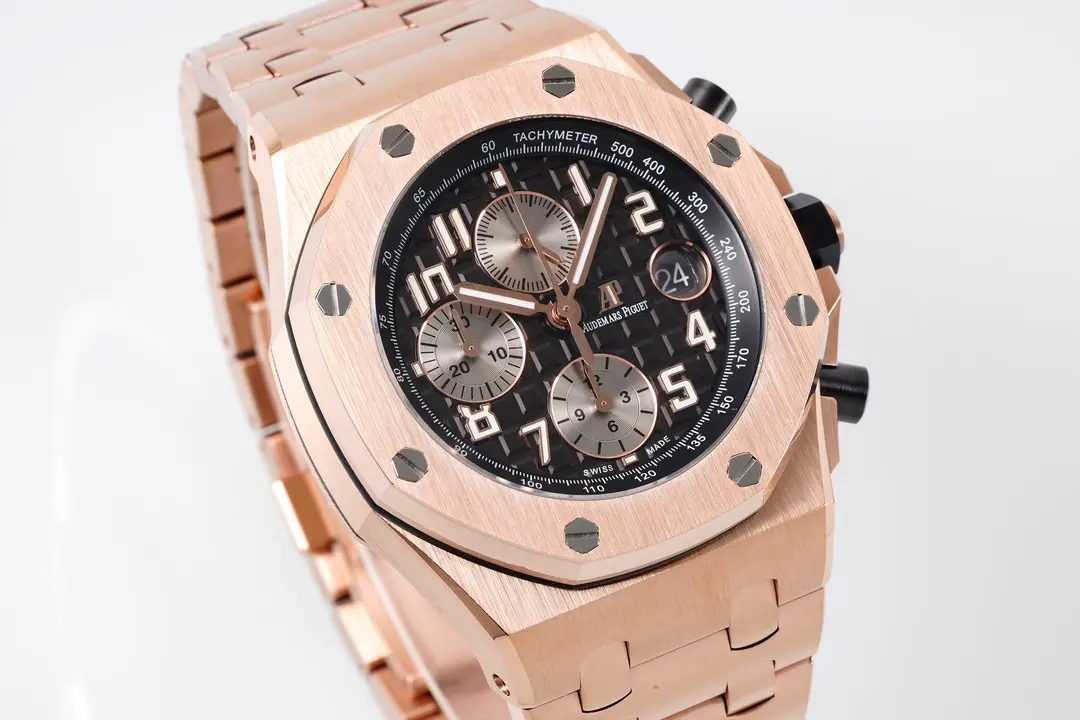 TWA Factory Audemars Piguet Royal Oak Offshore Rose Gold Black Dial Chronograph – Super Clone Watch - 图片 2