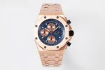 TWA Factory Audemars Piguet Royal Oak Offshore Rose Gold Blue Dial Chronograph – Super Clone Edition