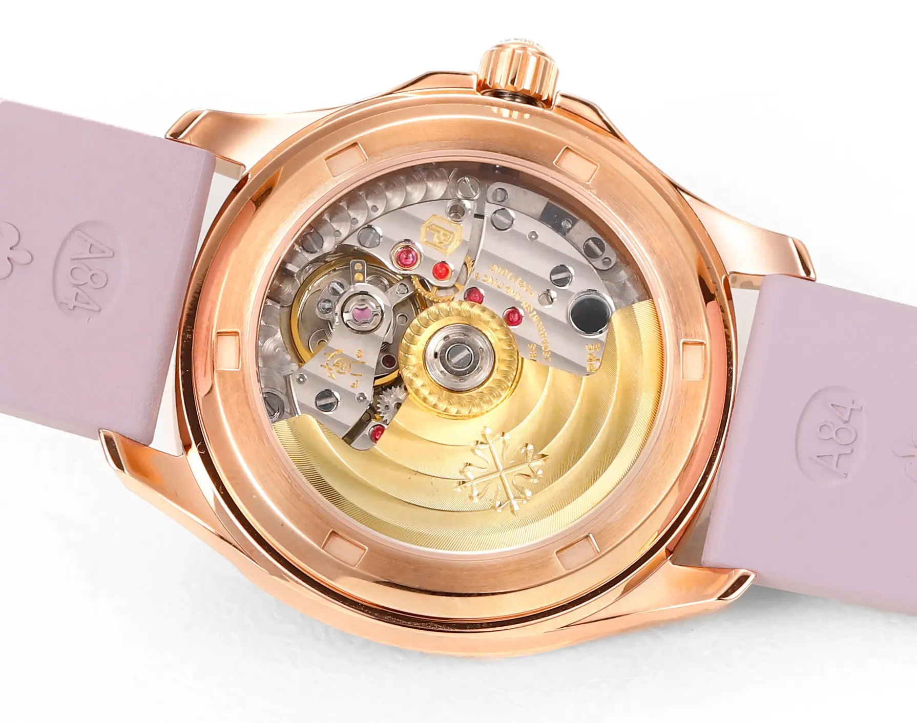 TWA Factory Patek Philippe Aquanaut Mechanical Watch Pink Rubber – Super Clone Replica Edition - 图片 6