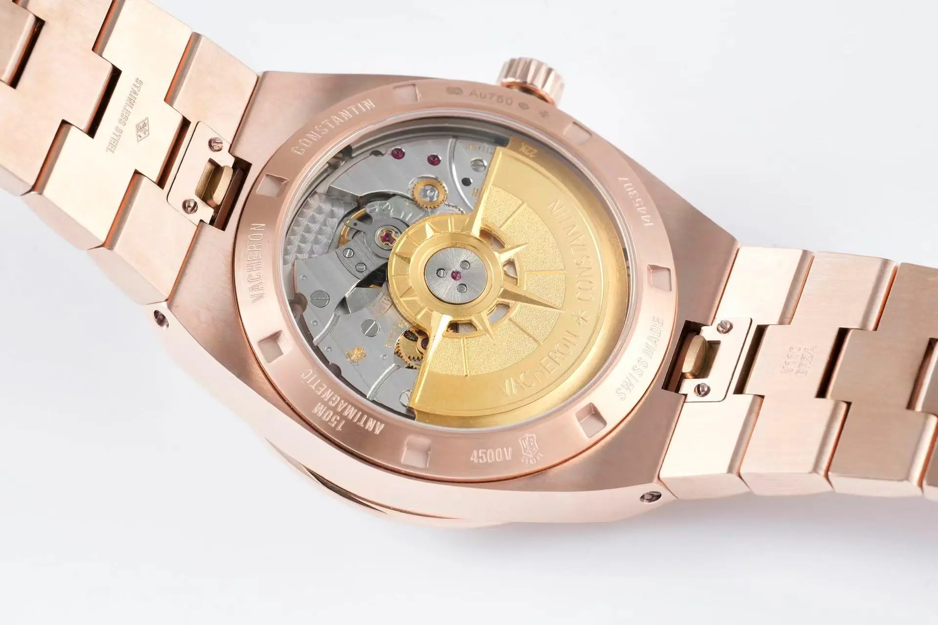 TWA Factory Vacheron Constantin Overseas 4500V Series – Rose Gold Case, Blue Dial, Automatic Super Clone Watch – Best Replica Quality - 图片 8
