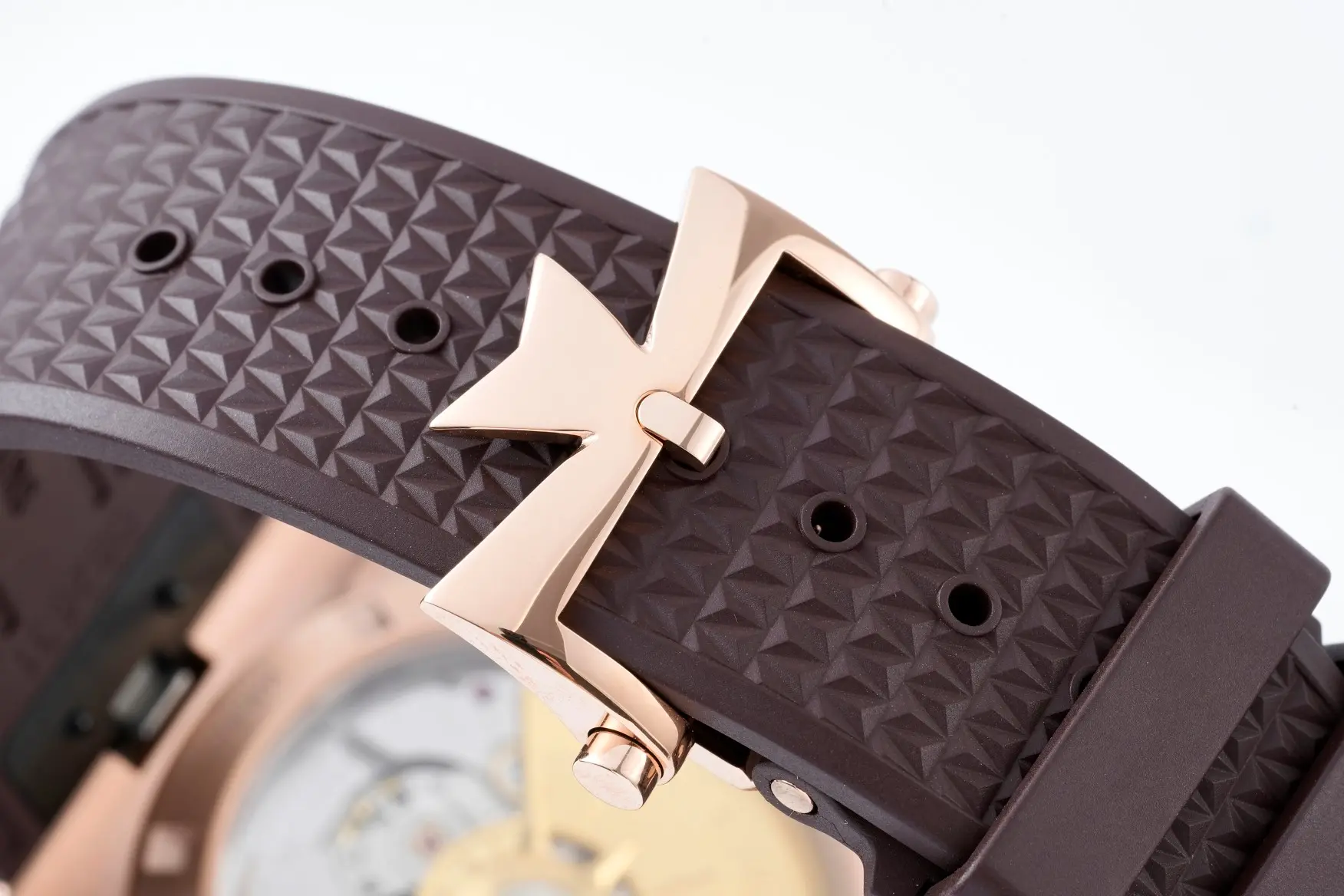 TWA Factory Vacheron Constantin Overseas 4500V Series – Rose Gold Case, Brown Rubber Strap, Luxury Automatic Super Clone Watch – Best Replica Quality - 图片 9