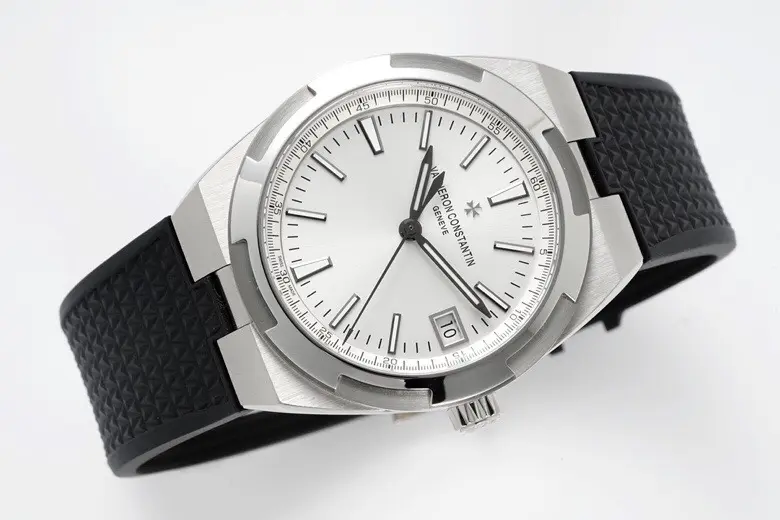 TWA Factory Vacheron Constantin Overseas 4500V Series – Silver Dial, Black Rubber Strap, Luxury Steel Super Clone Watch – Best Replica Quality - 图片 6