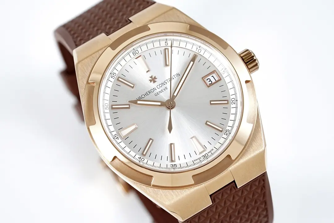 TWA Factory Vacheron Constantin Overseas Automatic Watch – Rose Gold Case, Brown Strap, Interchangeable Band System, Super Clone Watch - 图片 5