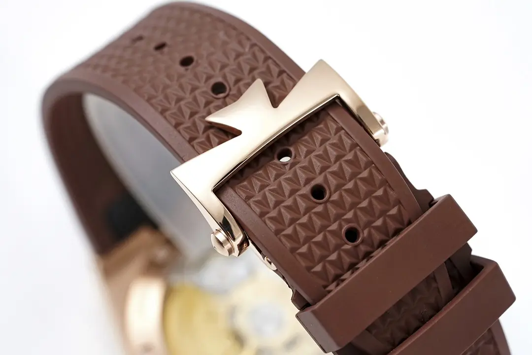 TWA Factory Vacheron Constantin Overseas Automatic Watch – Rose Gold Case, Brown Strap, Interchangeable Band System, Super Clone Watch - 图片 9