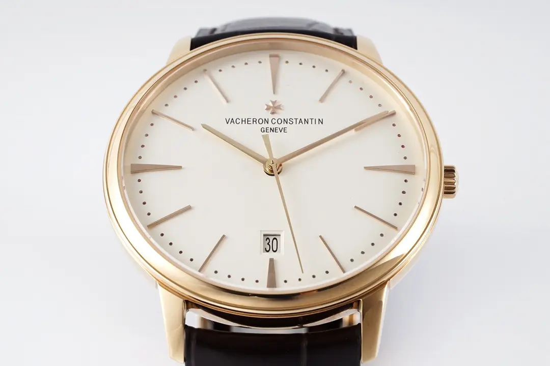 TWA Factory Vacheron Constantin Patrimony 85180 Series Watch – Gold Case, Brown Leather Strap, Minimalist Design, Best Super Clone Watches - 图片 8