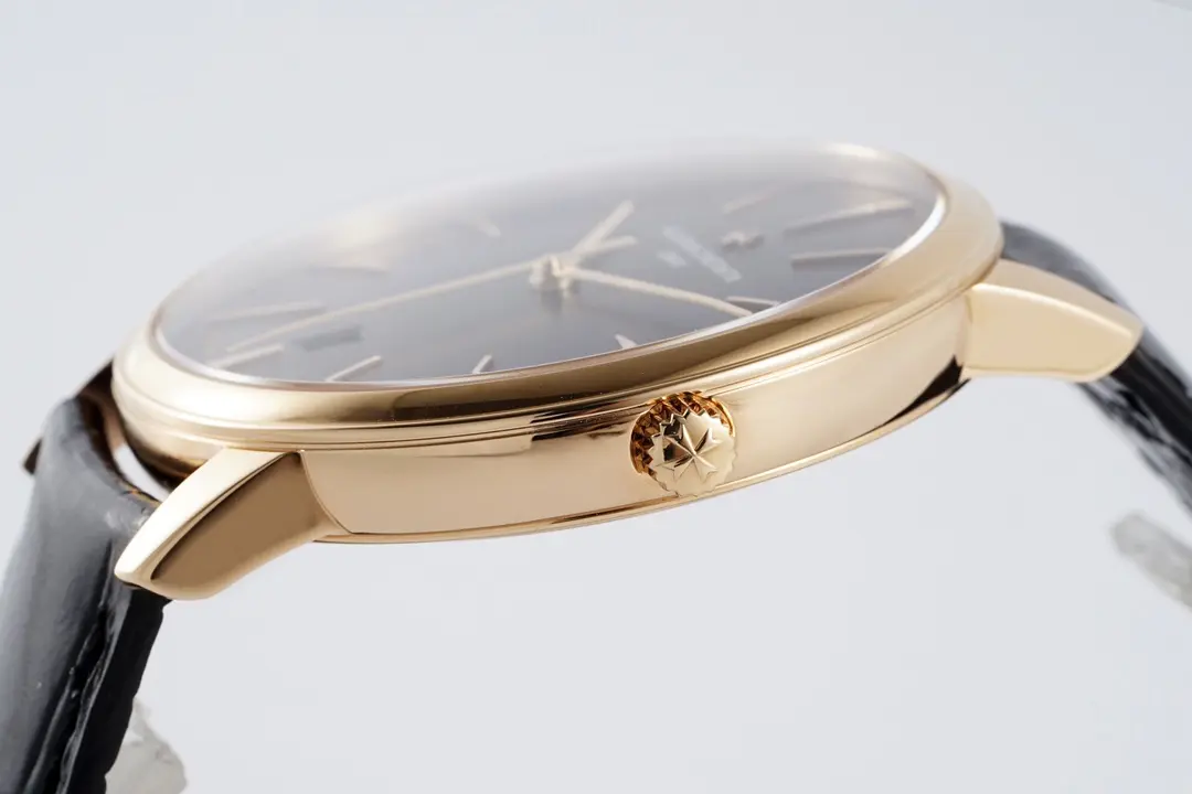 TWA Factory Vacheron Constantin Patrimony 85180 Series Watch – Rose Gold Case, Black Dial, Leather Strap, 40MM, Best Super Clone Quality - 图片 5