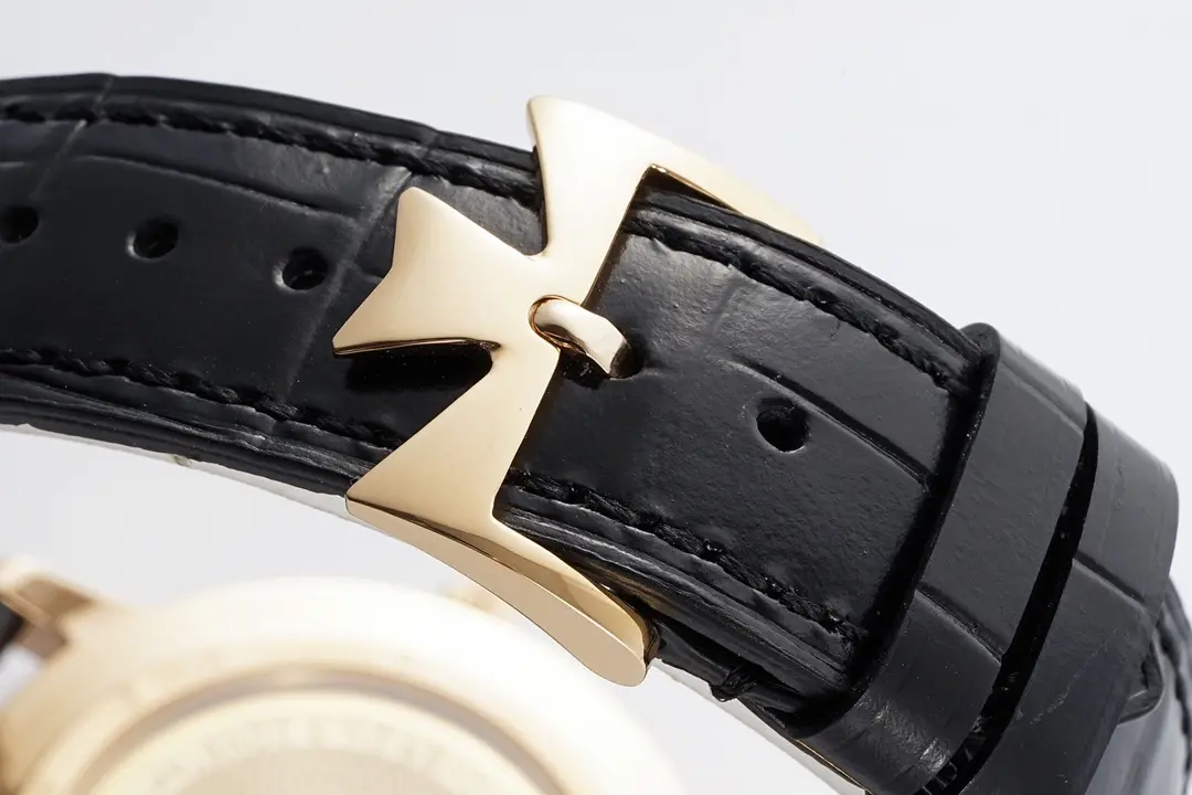 TWA Factory Vacheron Constantin Patrimony 85180 Series Watch – Rose Gold Case, Black Dial, Leather Strap, 40MM, Best Super Clone Quality - 图片 8