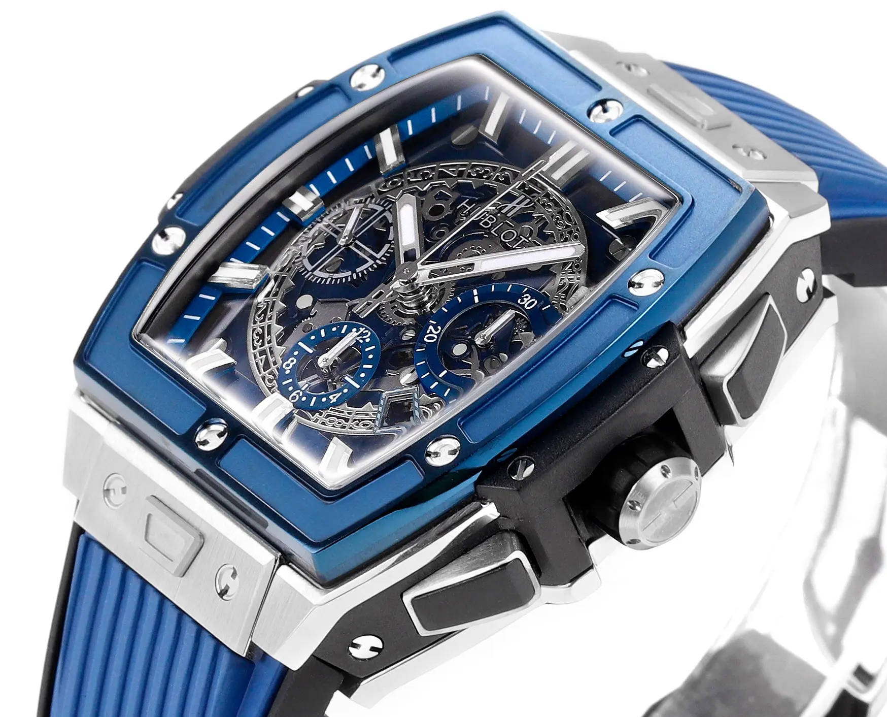 V6 Factory HUBLOT Spirit of Big Bang Blue Titanium & Resin Limited Edition Watch – Model 642.NX.0170.RX – Best Replica Watch - 图片 4