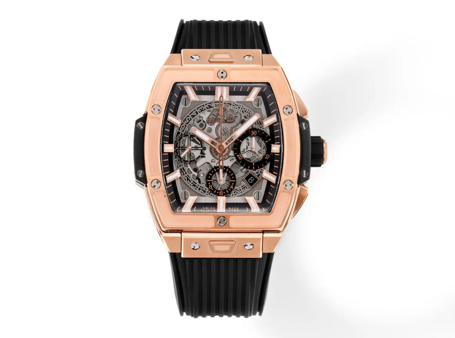 V6 Factory HUBLOT Spirit of Big Bang King Gold Black Rubber Strap Limited Edition Watch – Model 642.NX.0170.RX – Super Clone Edition