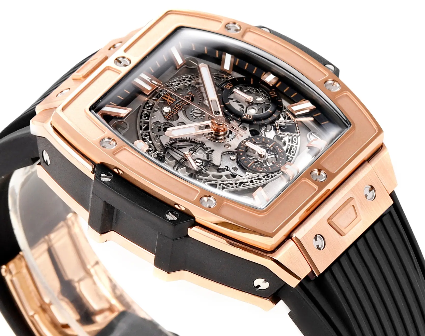 V6 Factory HUBLOT Spirit of Big Bang King Gold Black Rubber Strap Limited Edition Watch – Model 642.NX.0170.RX – Super Clone Edition - 图片 3