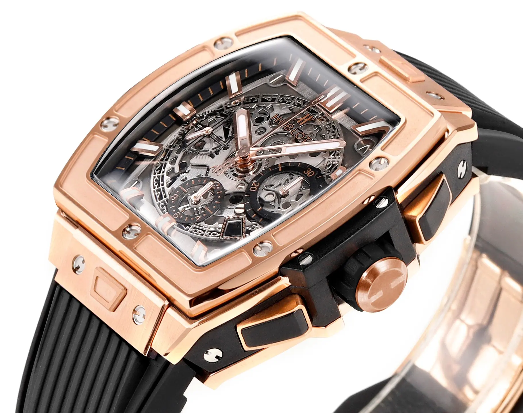 V6 Factory HUBLOT Spirit of Big Bang King Gold Black Rubber Strap Limited Edition Watch – Model 642.NX.0170.RX – Super Clone Edition - 图片 4
