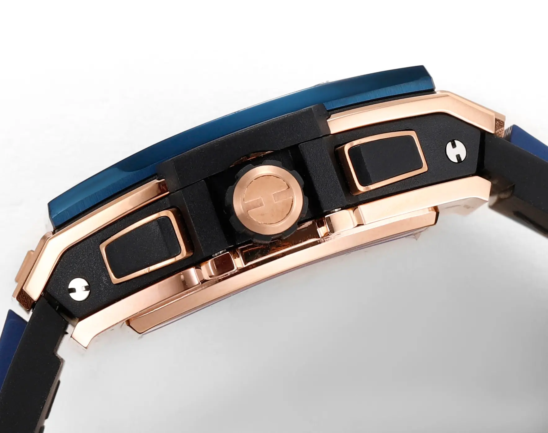 V6 Factory HUBLOT Spirit of Big Bang King Gold Blue Skeleton Dial Limited Edition Watch with Rubber Strap – Super Clone Excellence - 图片 6