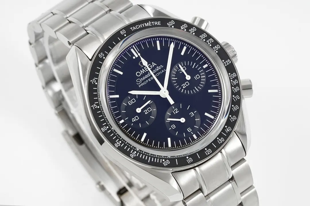V6 Factory Omega Speedmaster Moonwatch OB2 Blue Dial Stainless Steel VSF Edition - 图片 3