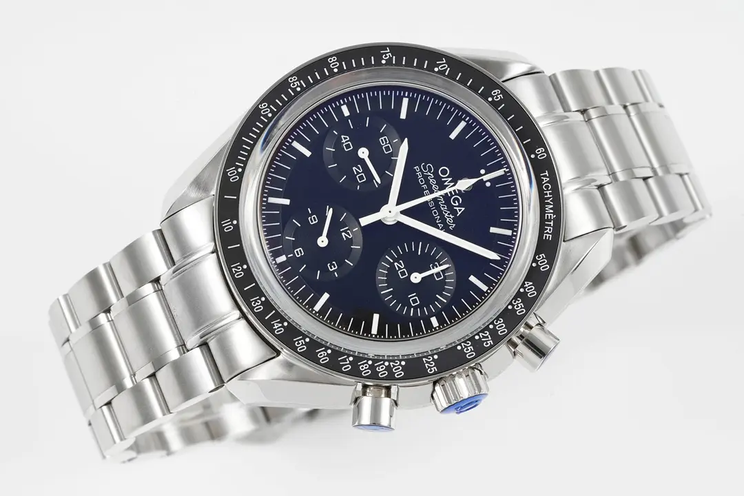V6 Factory Omega Speedmaster Moonwatch OB2 Blue Dial Stainless Steel VSF Edition - 图片 4