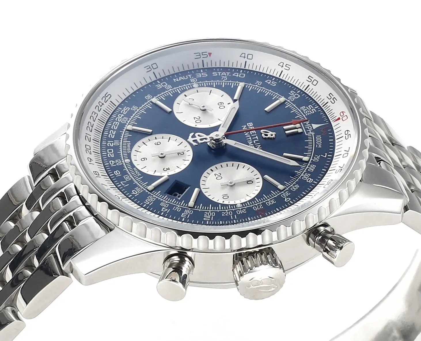 V7 Factory Breitling Navitimer 1 B01 Chronograph Blue Steel – Premium Super Clone Watch - 图片 5