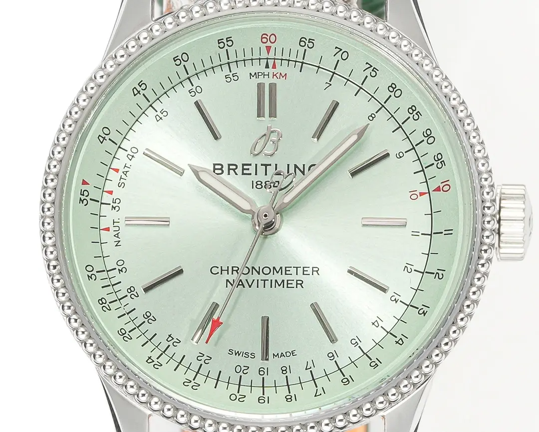V7 Factory Breitling Navitimer Automatic Green Leather – Super Clone Watch - 图片 3