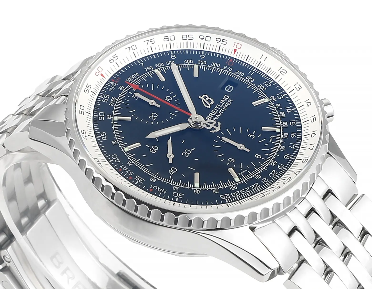 V7 Factory Breitling Navitimer Chronograph Blue Dial Steel – Premium Super Clone Watch - 图片 4