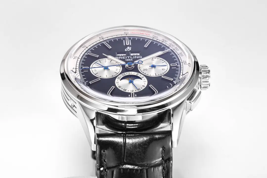 V7 Factory Breitling Premier B01 Chronograph Blue Dial Leather – Super Clone Watches - 图片 6