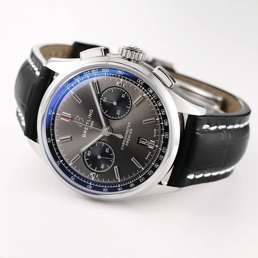 V7 Factory Breitling Premier B01 Chronograph Grey Dial – Super Clone Luxury Watch - 图片 6