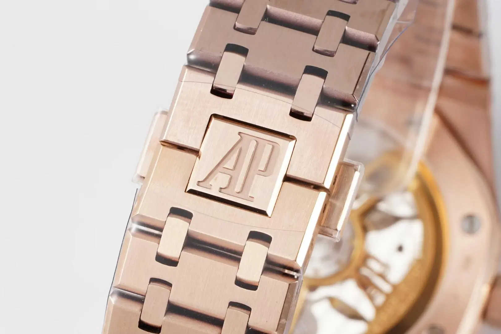 V9 Factory Audemars Piguet Royal Oak 15500 Rose Gold Black Dial Super Clone Watch - 图片 8