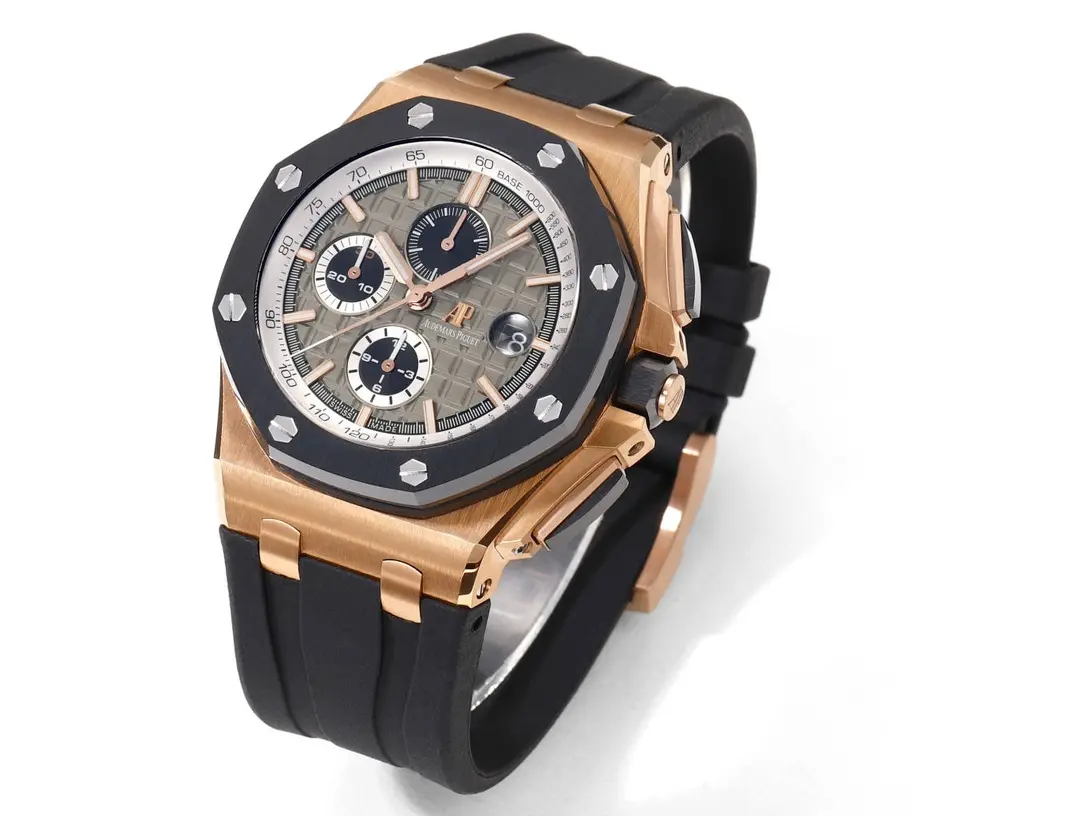V9 Factory Audemars Piguet Royal Oak Offshore Rose Gold Black Super Clone Replica Watch - 图片 3