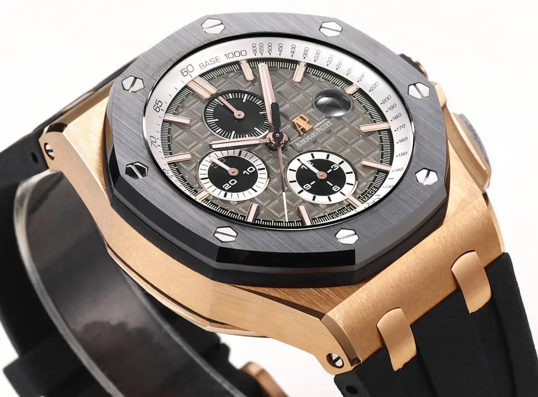V9 Factory Audemars Piguet Royal Oak Offshore Rose Gold Black Super Clone Replica Watch - 图片 5
