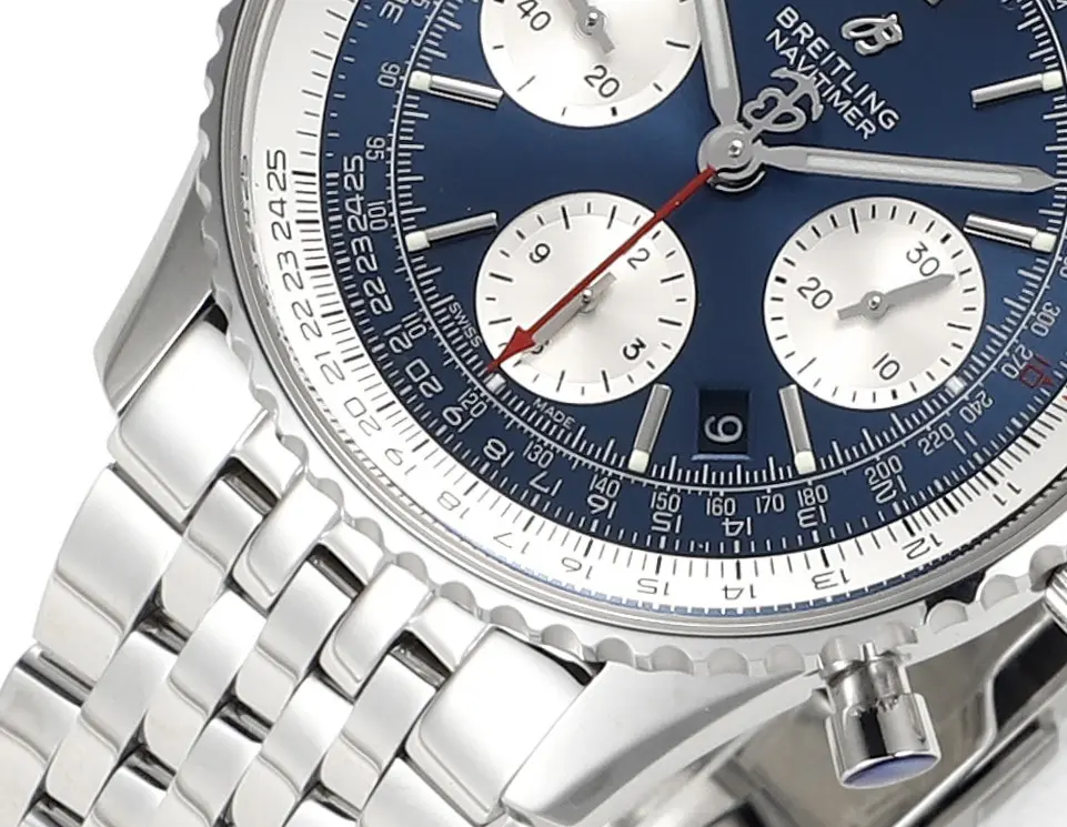 V9 Factory Breitling Navitimer 1 B01 Chronograph Blue Steel – Premium Super Clone Watch - 图片 4
