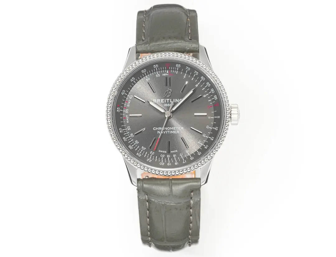 V9 Factory Breitling Navitimer Automatic Grey Dial Leather – Super Clone Watch Replica