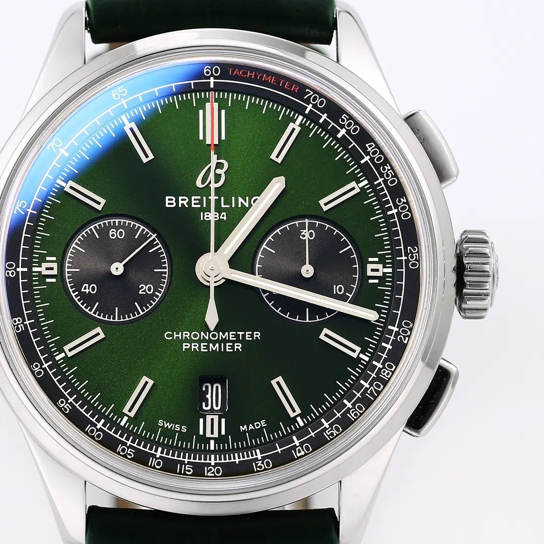 V9 Factory Breitling Premier B01 Chronograph Green Super Clone Watch – High-Quality Replica - 图片 6