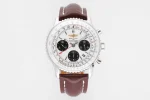 V9 Factory RWF Navitimer B01 Panda Dial Brown Leather – Premium Super Clone Watch