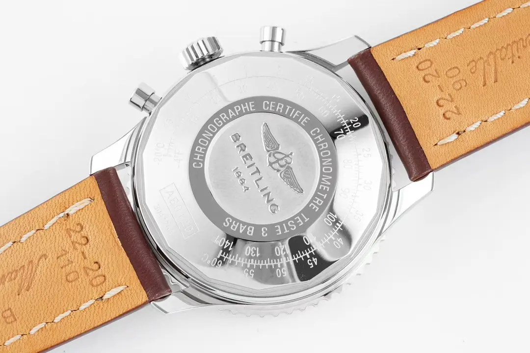 V9 Factory RWF Navitimer B01 Panda Dial Brown Leather – Premium Super Clone Watch - 图片 8