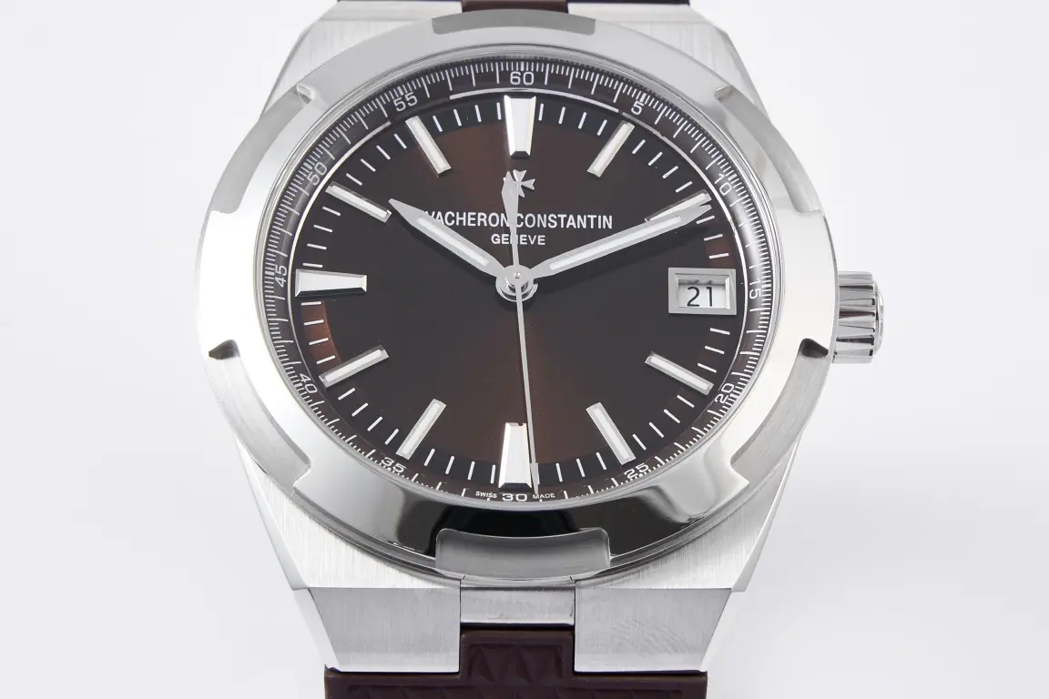 PPF Factory Vacheron Constantin Overseas 4500V Series – Brown Dial, Rubber Strap, Luxury Steel Super Clone Watch – Best Replica Quality - 图片 3