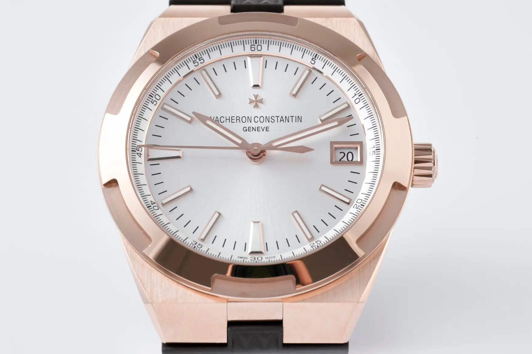 PPF Factory Vacheron Constantin Overseas 4500V Series – Rose Gold Case, Black Rubber Strap, Luxury Super Clone Watch - 图片 2