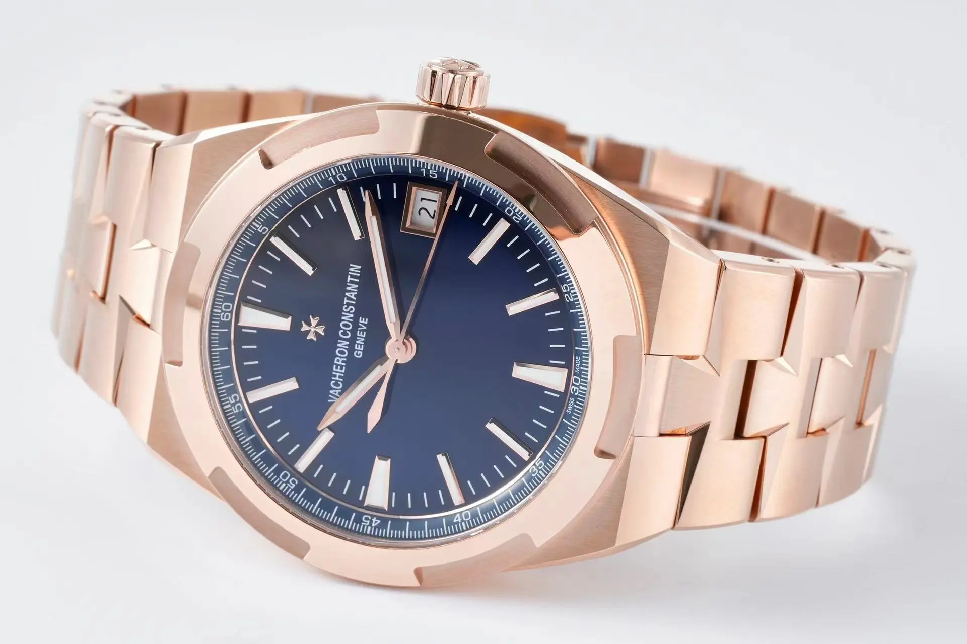 PPF Factory Vacheron Constantin Overseas 4500V Series – Rose Gold Case, Blue Dial, Automatic Super Clone Watch – Best Replica Quality - 图片 7