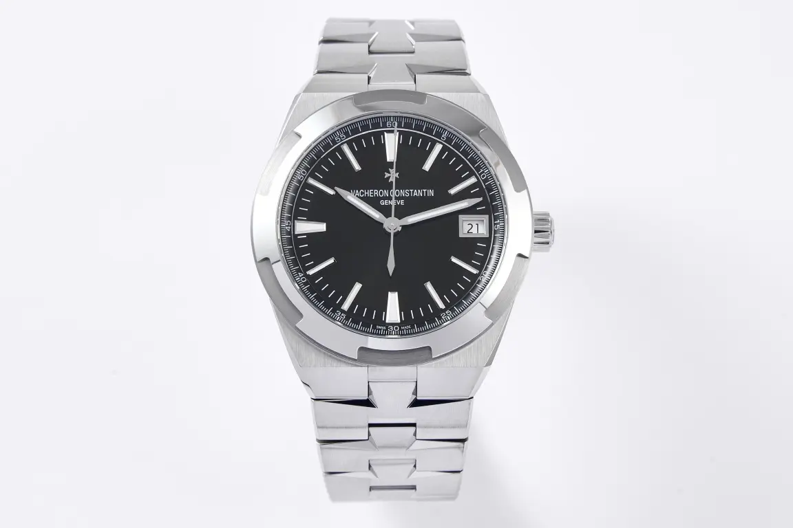 PPF Factory Vacheron Constantin Overseas 4500V Series – Silver Stainless Steel Super Clone Watch with Black Dial, Automatic Movement, Best Replica Quality