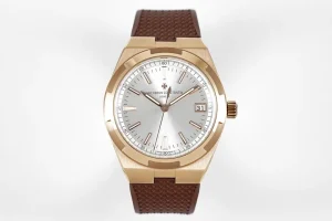 PPF Factory Vacheron Constantin Overseas Automatic Watch – Rose Gold Case, Brown Strap, Interchangeable Band System, Super Clone Watch