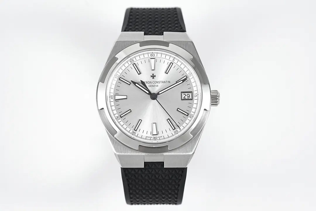 PPF Factory Vacheron Constantin Overseas Automatic Watch – Silver Dial, Black Rubber Strap, 41mm Stainless Steel Case, Best Super Clone Quality