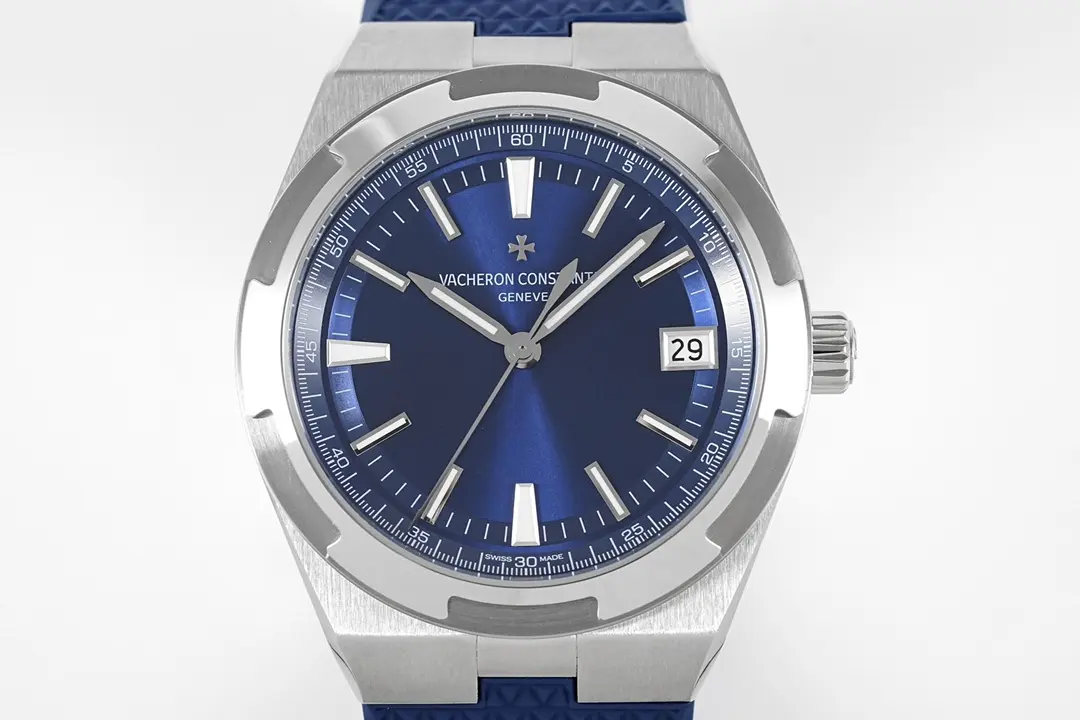 PPF Factory Vacheron Constantin Overseas Blue Dial Stainless Steel Watch with Interchangeable Rubber Strap – 41mm – Super Clone Watches Quality - 图片 4
