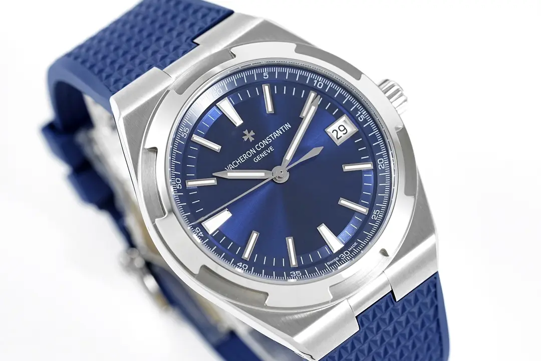 PPF Factory Vacheron Constantin Overseas Blue Dial Stainless Steel Watch with Interchangeable Rubber Strap – 41mm – Super Clone Watches Quality - 图片 5